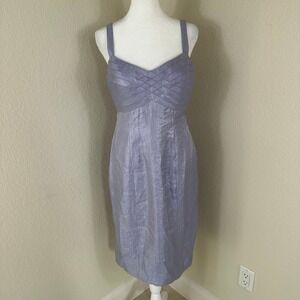 Adrianna Papell Occasions Knee‎ Length Dress 6 Purple Shimmer Cocktail Party
